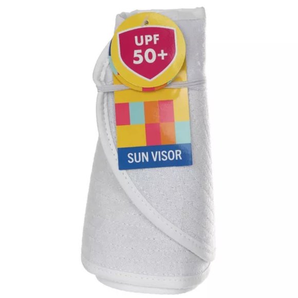 Women's Terry Cloth Sun Visor - White - Picture 2 of 3